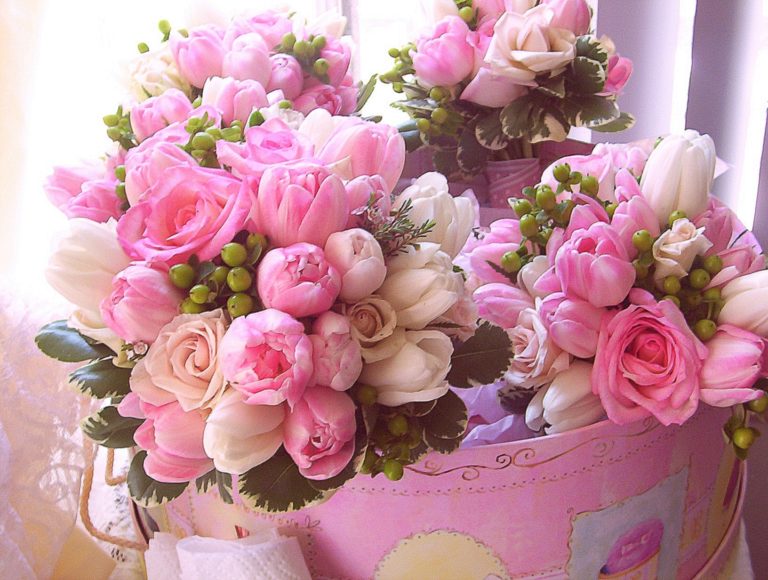 Шикарный букет цветов с днем рождения женщине картинки
